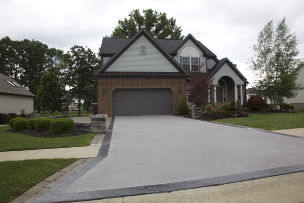 Spray on Concrete Resurfacing Overlay with Border